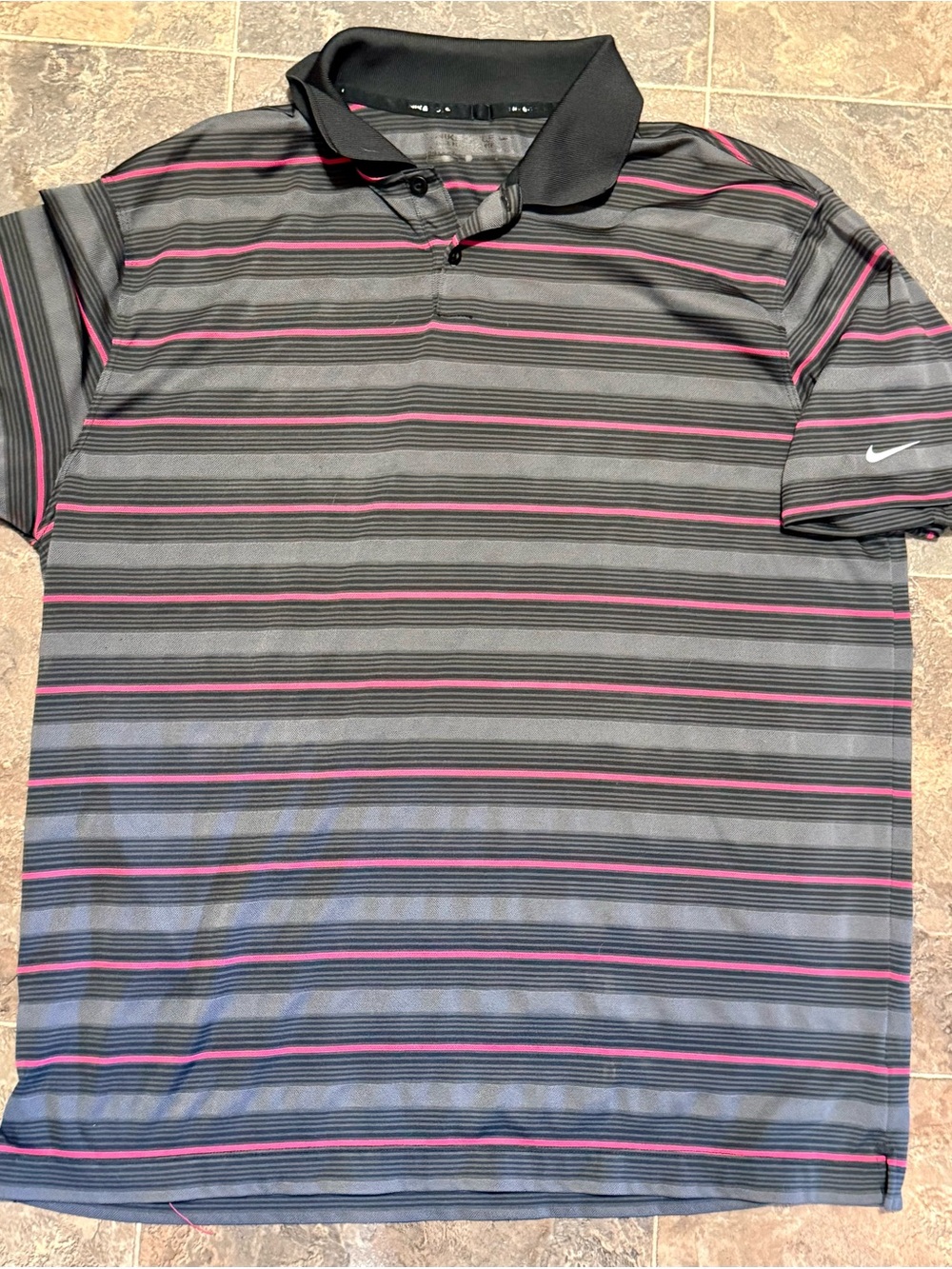 NIKE STRIPE GOLF POLO
